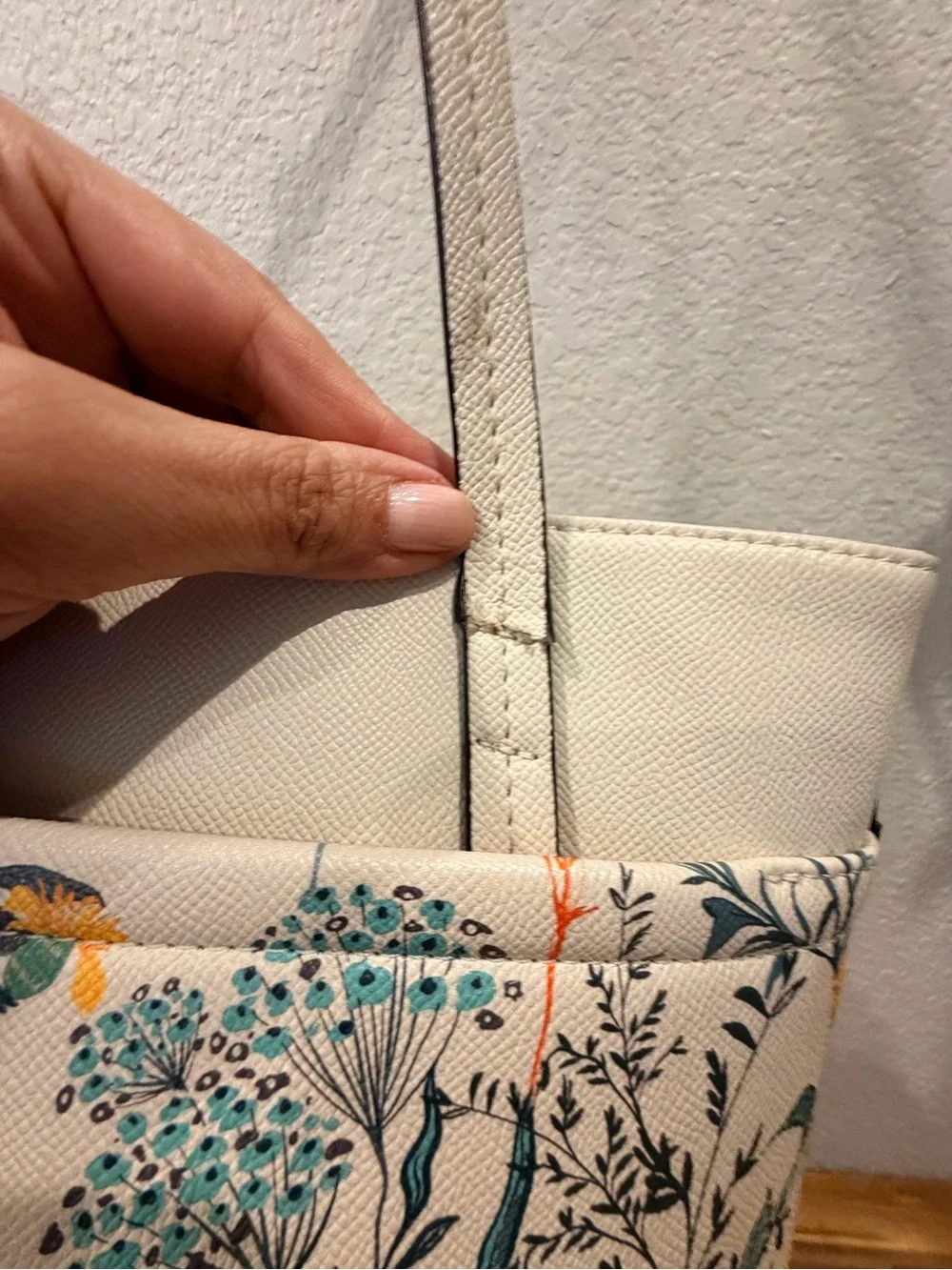 Seychelles Floral Cream Tote Bag